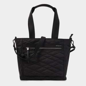 Black Women's Hedgren Zoe Medium Rfid Tote Bags | CXD1877GD